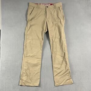 Wrangler ATG Pants Mens 34X30 Beige Synthetic Utility Cargo Hiking Workwear